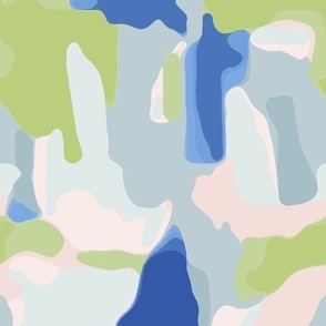 Pastel Abstract | Grandmillenial inspired Abstract Pattern featuring Blue, Green and Pink