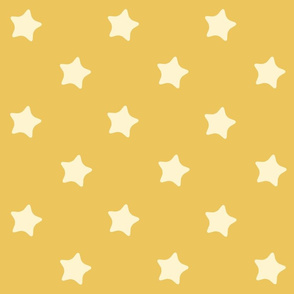 Etoiles fond jaune Retro kawaii vintage