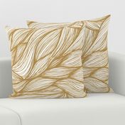 Abstract Dark Gold Waves on White