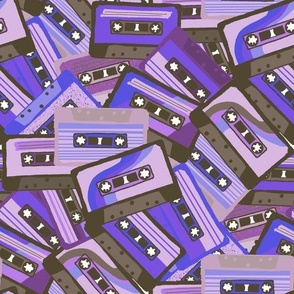 Purple Retro Cassette Tape Mixtape Memories