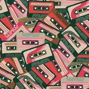 Pink & Red Retro Cassette Tape Mixtape Memories