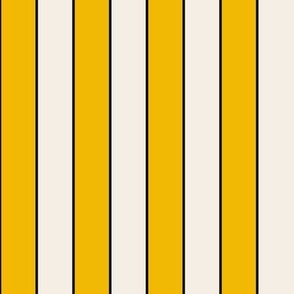 Border Stripe Yellow Vintage White Black