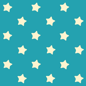 Etoiles fond Bleu Retro kawaii vintage