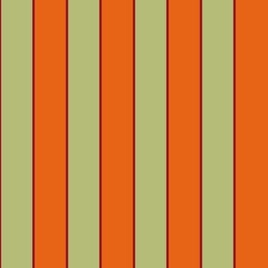 Outline Stripe Olive Orange Burgandy