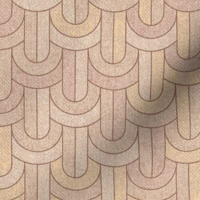 Geometric Basket Weave in Desert Sand and Straw