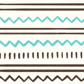 Horizon Stripes | L | Textured Chevrons, Dashes & Lines - Simple block-print inspired