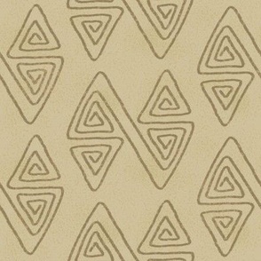 Block Print Southwest Warm Minimalist Tribal Geometric in tawny beige tan brown