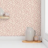 Pink Leopard Print {Dusty Rose on Cream Off White} Animal Spots 