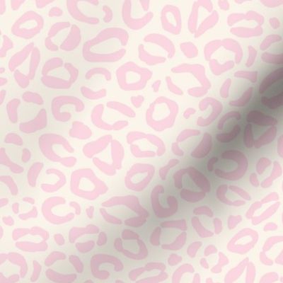 Pink Leopard Print {Pale Pink on Cream Off White} Animal Spots 