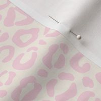Pink Leopard Print {Pale Pink on Cream Off White} Animal Spots 