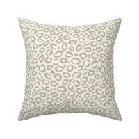 Sage Green Leopard Print {on Cream Off White} Animal Spots 