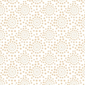 Cream and white polka dot pattern