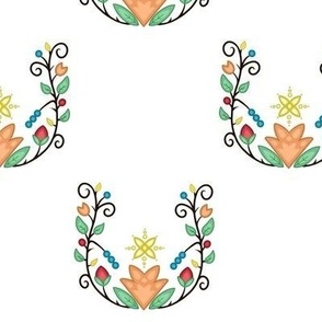 eastern woodland floral horseshoe pattern