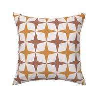 Geometric Retro Mod Atomic Stars - Neutral Browns