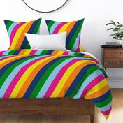 Birchdale (Custom Diagonal Stripes) || bright rainbow