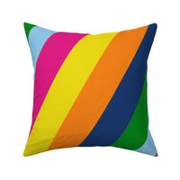 Birchdale (Custom Diagonal Stripes) || bright rainbow