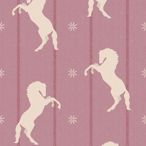 Mustangs Wild Horses | Lilac | Small  12" repeat |  Western Boho