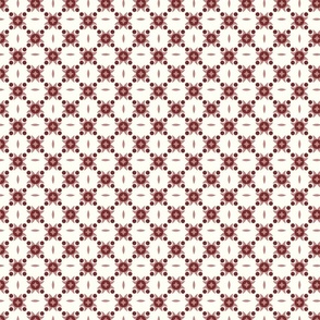 Small - Monochrome  Maroon brown  geometric tile  