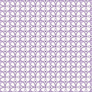 Small - Monochrome intertwine  Purple  with off white 