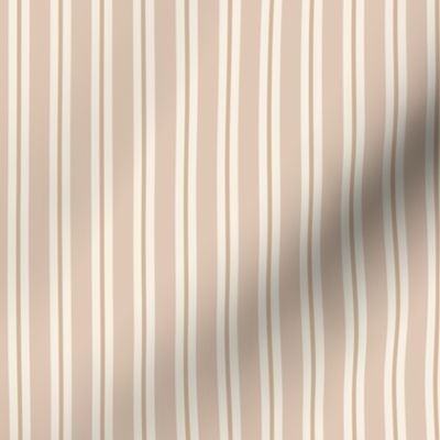 Allix Stripe: Beige & Ivory Classic Narrow Stripe