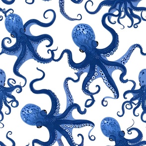 Dancing blue octopus