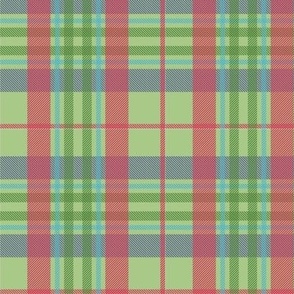 Berry Plaid - soft grass