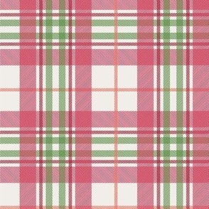 Berry Plaid - white