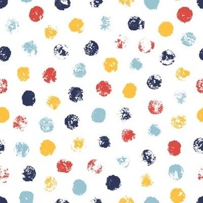 Multicolor Painted Polka Dots