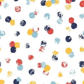 Colorful Painted Polka Dots  scattered