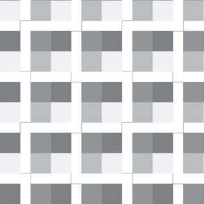 Glass Shadows - Black and White - Geometric - Minimalist - Breeze Blocks - Retro - Mid Century Checks - Squares - Shapes - Modern - Timeless