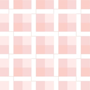 Glass Shadows - Pink - Geometric - Minimalist - Breeze Blocks - Monochromatic - Retro - Mid Century Checks - Squares - Shapes - Modern - Timeless