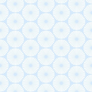 Blue Coastal Geometric Block Print in Textured White on Light Blue - Medium - Coastal Blue and White,  Summery Geometric, Calm Abstract