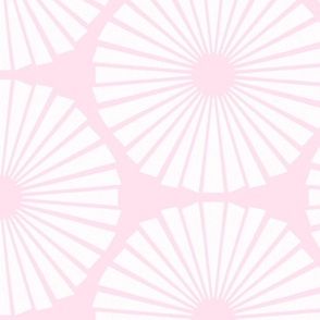 Light Pink Geometric Block Print in Textured White on Light Pastel Pink - Jumbo - Baby Girl Nursery, Pastel Geometric, Pretty Pink and White