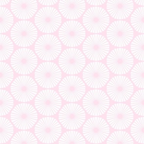 Light Pink Geometric Block Print in Textured White on Light Pastel Pink - Medium - Baby Girl Nursery,  Pastel Geometric, Pretty Pink and White