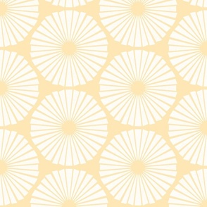 Pastel Yellow Geometric Block Print in Textured White on Sunny Yellow - Large - Summery Geometric, Yellow Kids, Yellow Nursery