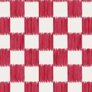 Ikat Check - berry