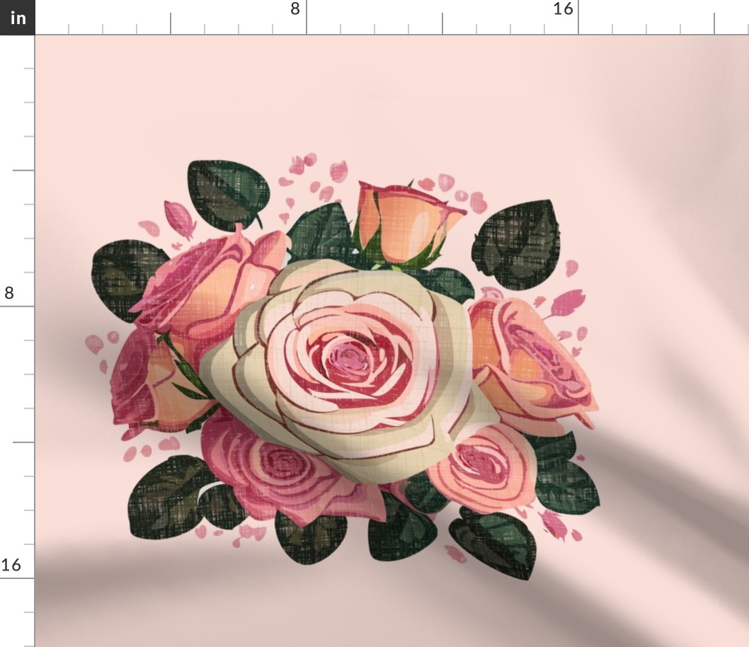 Rose Panel 18" x 18" - rose