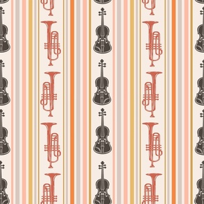 Violin and saxophone stripes