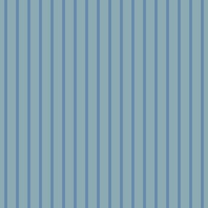 Coastal Pinstripe ⌘ Wedgewood on Mountain Stream Blue