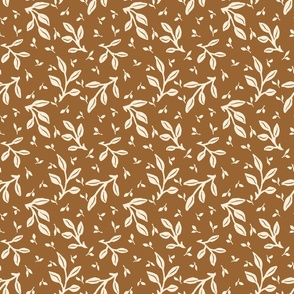 Earth tone leaves small golden brown dark bronze cinnamon neutral pink beige