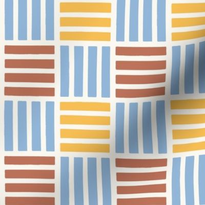 Marine-Life-Stripe-Check_Small_Airy-Blue-and-Yellow-Multi_Hufton-Studio