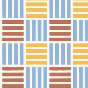 Marine-Life-Stripe-Check_Small_Airy-Blue-and-Yellow-Multi_Hufton-Studio