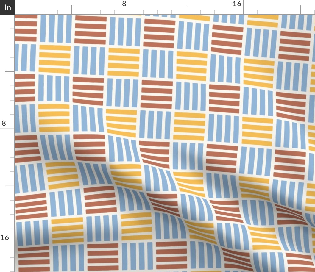 Marine-Life-Stripe-Check_Small_Airy-Blue-and-Yellow-Multi_Hufton-Studio