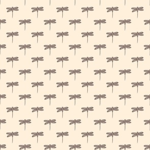 Earth tone dragon fly small deep taupe clay neutral pink beige