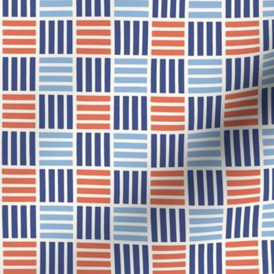 Marine-Life-Stripe-Check_Mini_Ultramarine-Blue-Orange-Multi