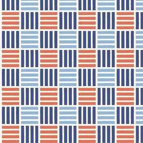 Marine-Life-Stripe-Check_Mini_Ultramarine-Blue-Orange-Multi