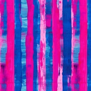 Cobalt blue and hot pink stripes