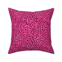 Pink faux dalmatian fur 