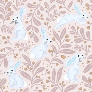 Bunny Hop in Earthy Mauve and Blue