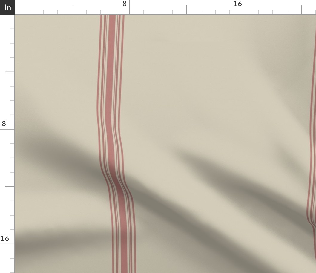 french feed sack stripe red